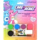 Care Bears arcfesték, tégelyes, 9 db-os 4 ív matricával (6 szín), Starpak