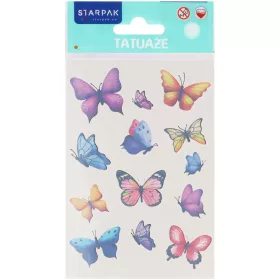   Tetoválás matrica szett, lepkék, 10x17,5cm, Sticker Boo (590553)