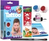 Csillámtetoválás szett, Mini, Fiús (kék) Plucky 15 sablonnal és 2 csillámporral