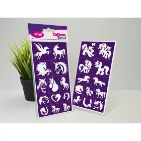   Sablonok, Horses & Ponies (lovak és pónik) sablon szett, nagy, 25 db-os