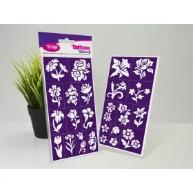 Sablonok, Flowers (virágok) sablon szett, nagy, 24 db-os