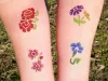 Sablonok, Flowers (virágok) sablon szett, nagy, 24 db-os