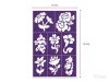 Sablonok, Glitz Garden (virágok) sablon szett, kicsi, 8 db-os