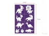 Sablonok, Dino Dash (dinoszauruszok) sablon szett, kicsi, 9 db-os