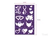 Sablonok, Hearts (szivecskék) sablon szett, kicsi, 10 db-os