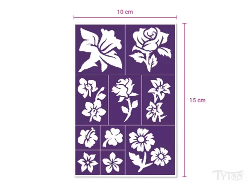 Sablonok, Meadow (virágok) sablon szett, kicsi, 10 db-os