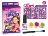Csillámtetoválás Gleamy szett (30 sablon, 3 csillámpor, 5 ml ragasztó, ecset)