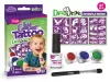 Csillámtetoválás DinoDrive szett (27 sablon, 3 csillámpor, 5 ml ragasztó, ecset)