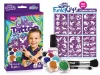 Csillámtetoválás FunkyGuyz szett (52 sablon, 6 csillámpor, 7 ml ragasztó, 2 ecset)