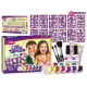 Csillámtetoválás GlitzParty szett (110 sablon, 12 csillámpor, 14 ml ragasztó, 3 ecset, strasszkő)