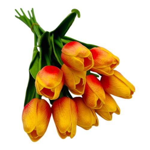 Szilikon tulipán - Sárga pirossal