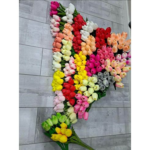 Szilikon tulipán vegyes szín