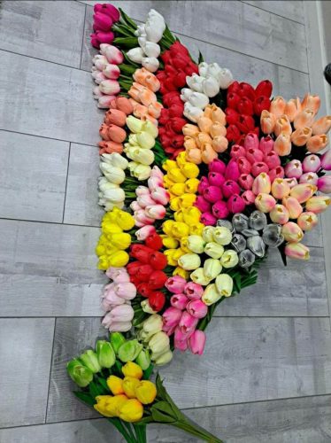 Szilikon tulipán vegyes szín
